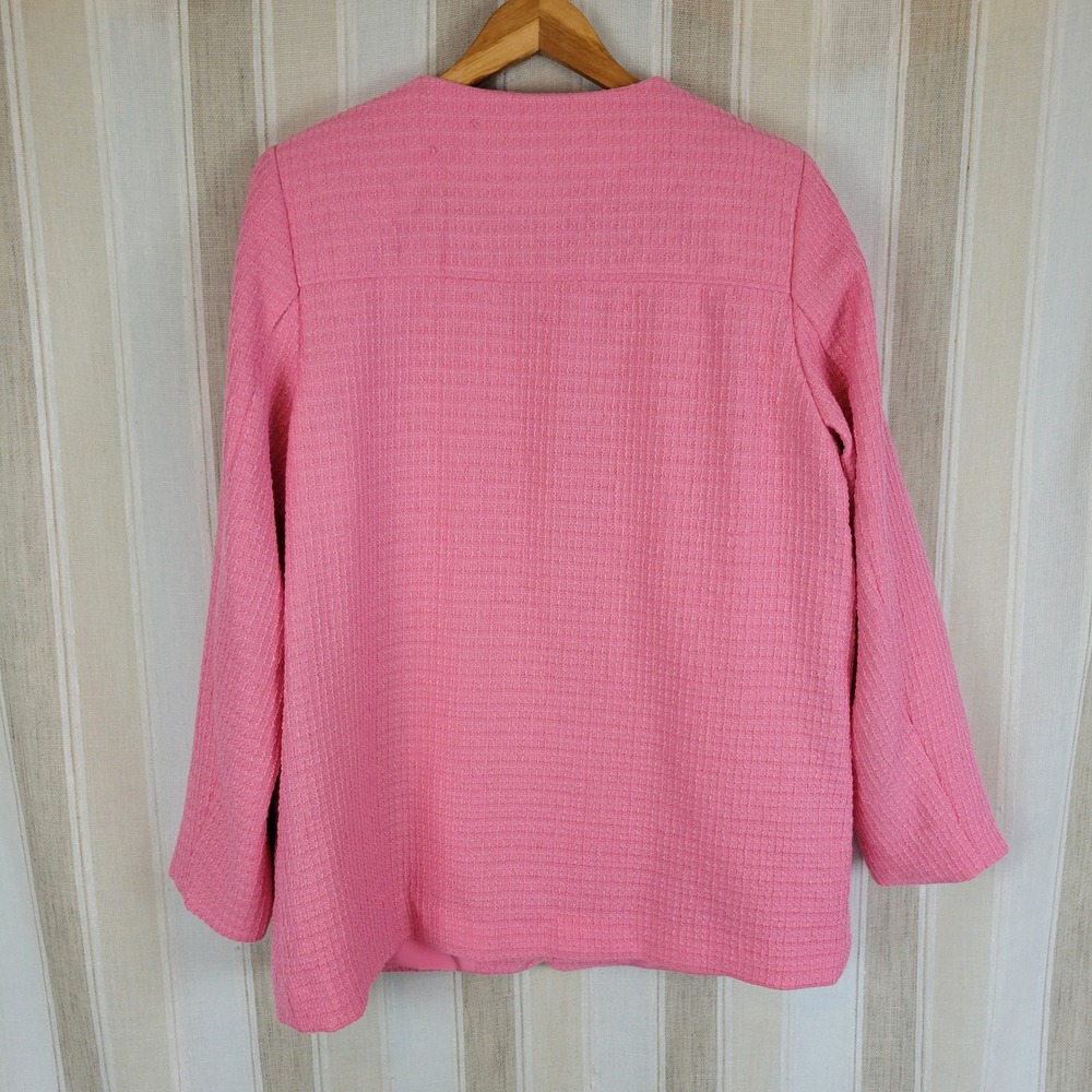 H&M Pink Tweed Blazer Jacket - Picture 10 of 10